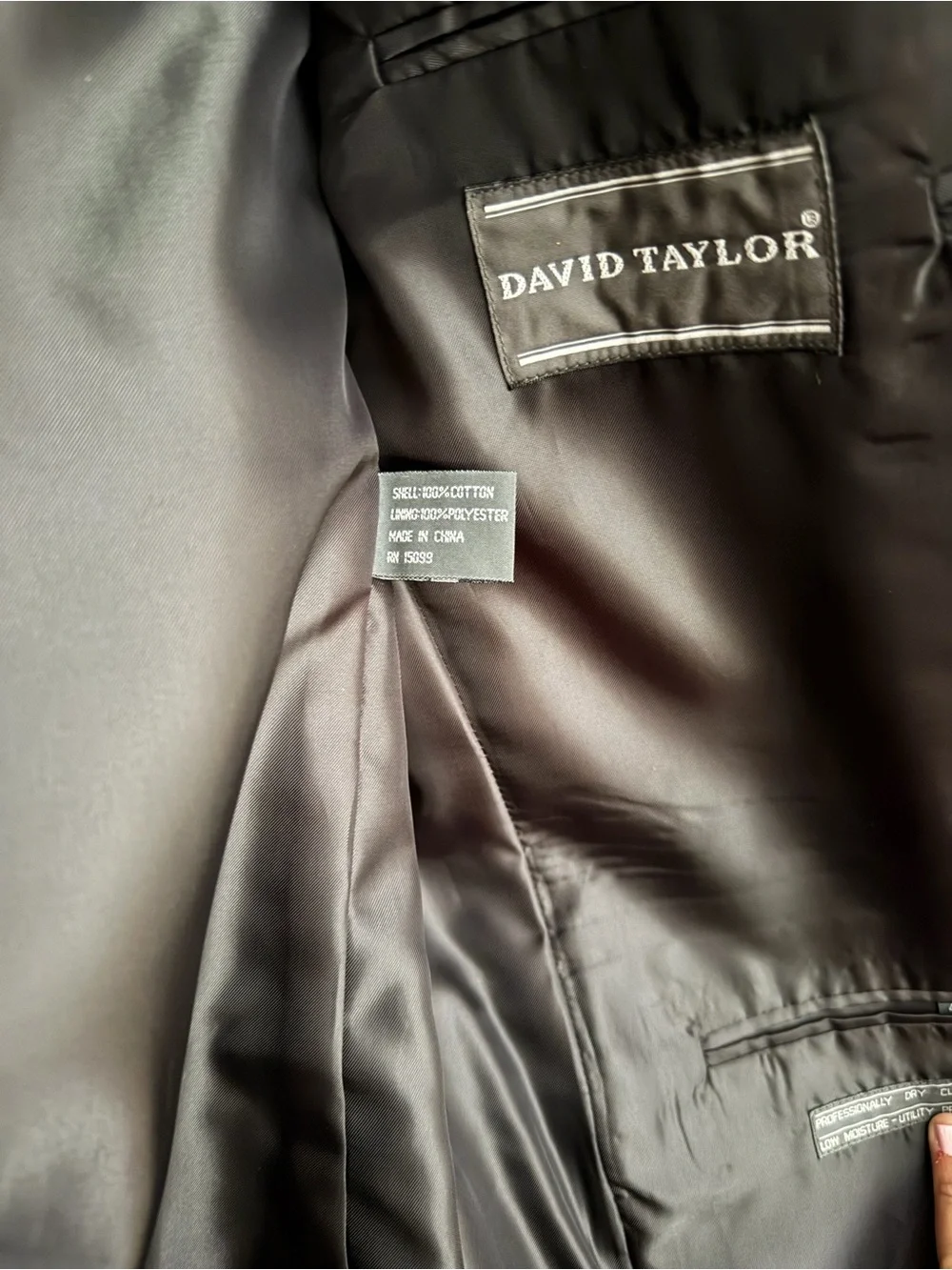 David Taylor Black Corduroy Sport Coat